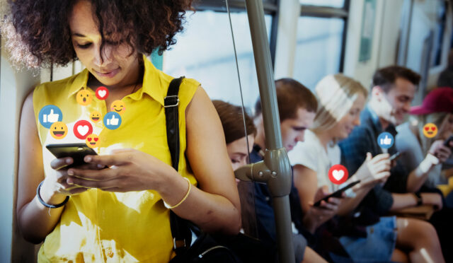 an image of young woman using live chat