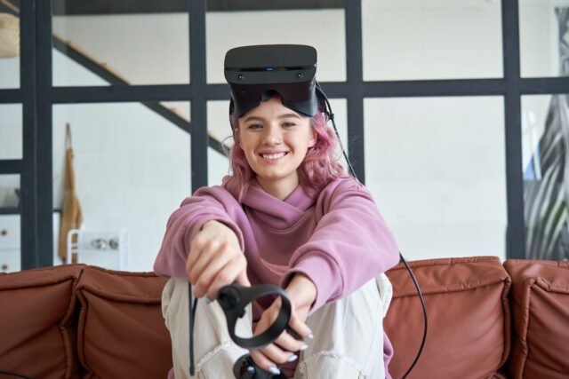 Gen Z representative shopping with AR technology