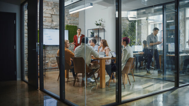 Office,Conference,Room,Meeting:,Female,Chief,Executive,Talking