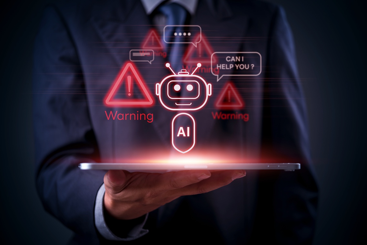 The image shows the negative side of AI agents.