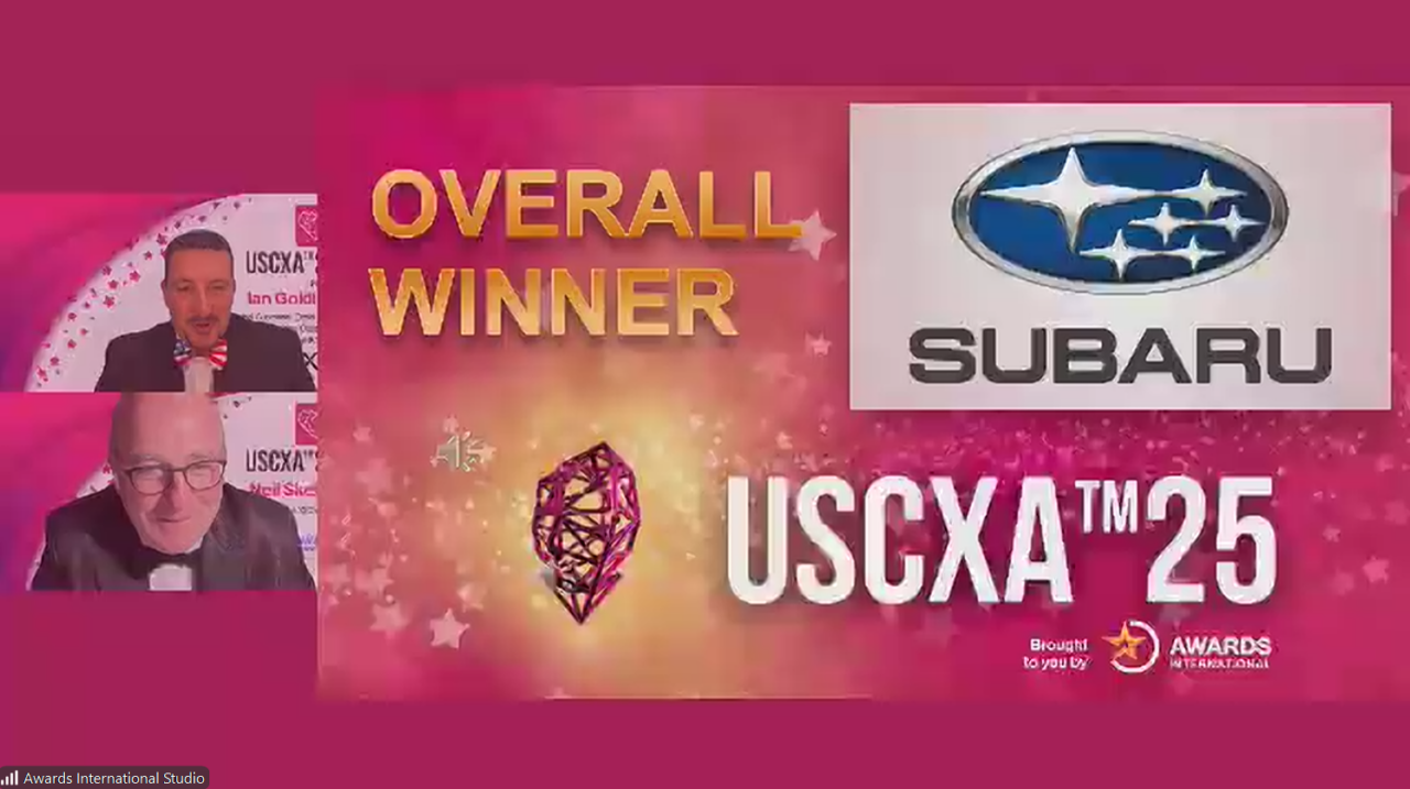Overall Winner logo on the screen