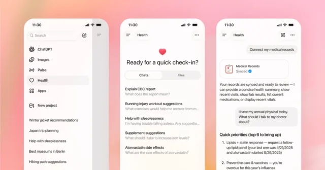 OpenAI Launches ChatGPT Health With Medical Record and Wellness App Integrations