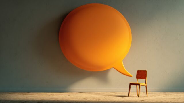 Speech bubble depicting employee feedback